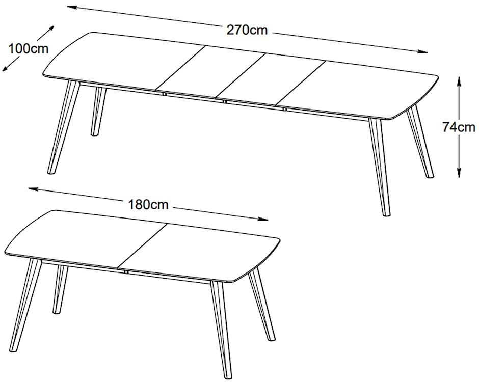 Stół rozkładany Tivelse 180-270 cm dąb naturalny  - zdjęcie 4