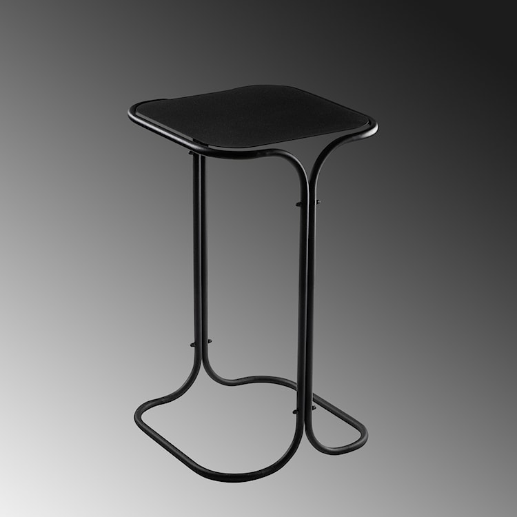 Stolik metalowy Cessited kwadratowy blat 30x30 cm czarny  - zdjęcie 5