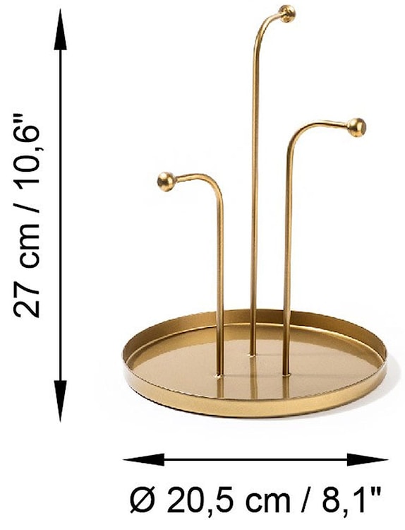 Organizer Leros metalowy złoty  - zdjęcie 5