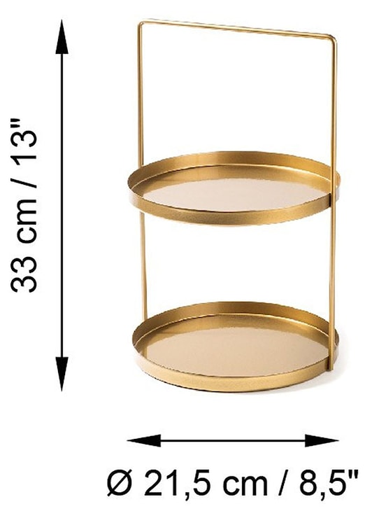 Organizer Tilos metalowy złoty  - zdjęcie 6