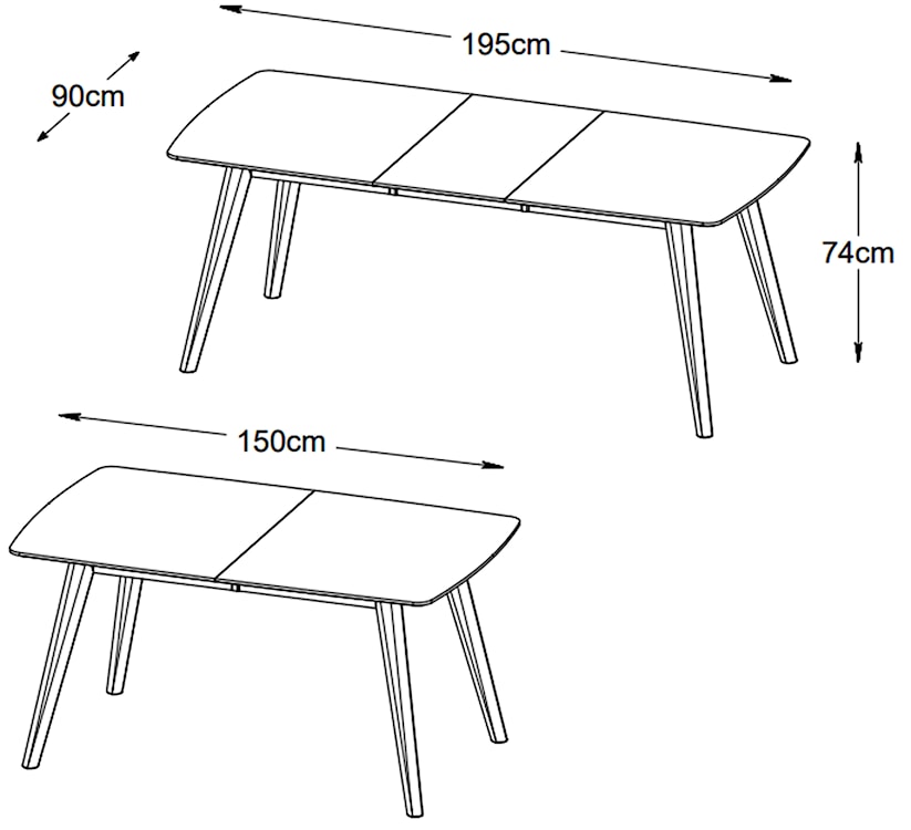 Stół rozkładany Tivelse 150-195 cm dąb naturalny  - zdjęcie 4