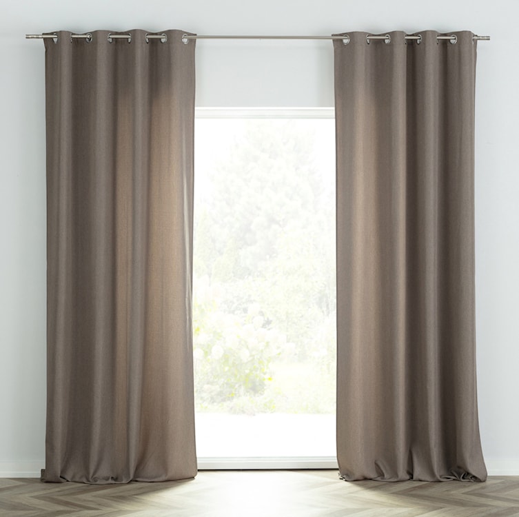 Zasłona na kółkach Basic 280x140 cm szary beż  - zdjęcie 2