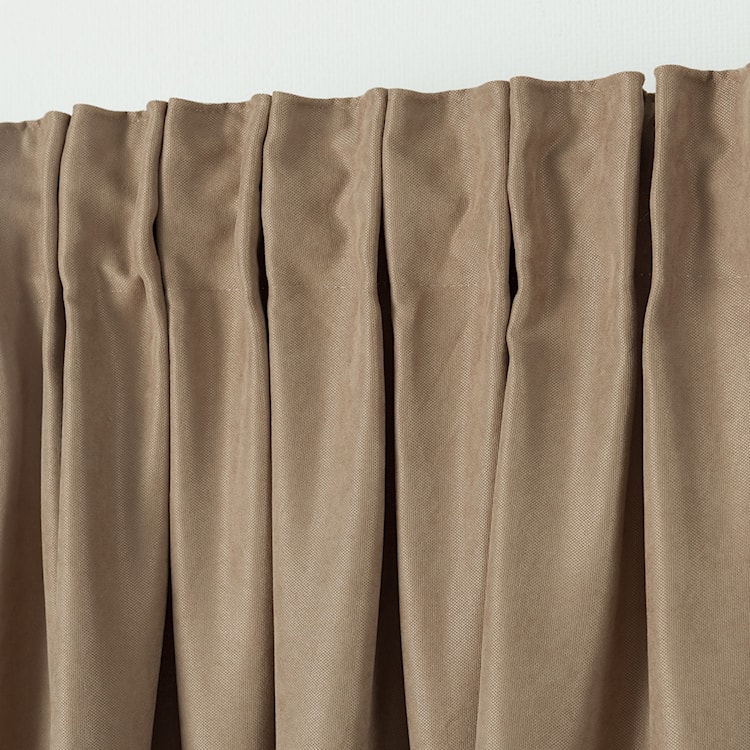 Zasłona na taśmie marszczącej Ereless 280x140 cm mocca  - zdjęcie 5
