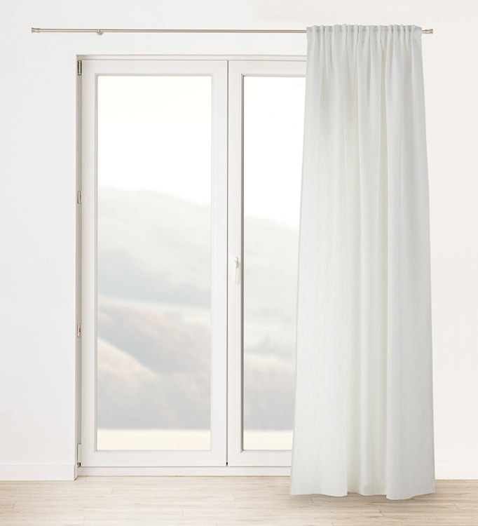 Zasłona na taśmie marszczącej Ereless 280x140 cm ecru  - zdjęcie 2