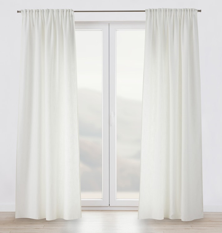 Zasłona na taśmie marszczącej Ereless 280x140 cm ecru  - zdjęcie 3