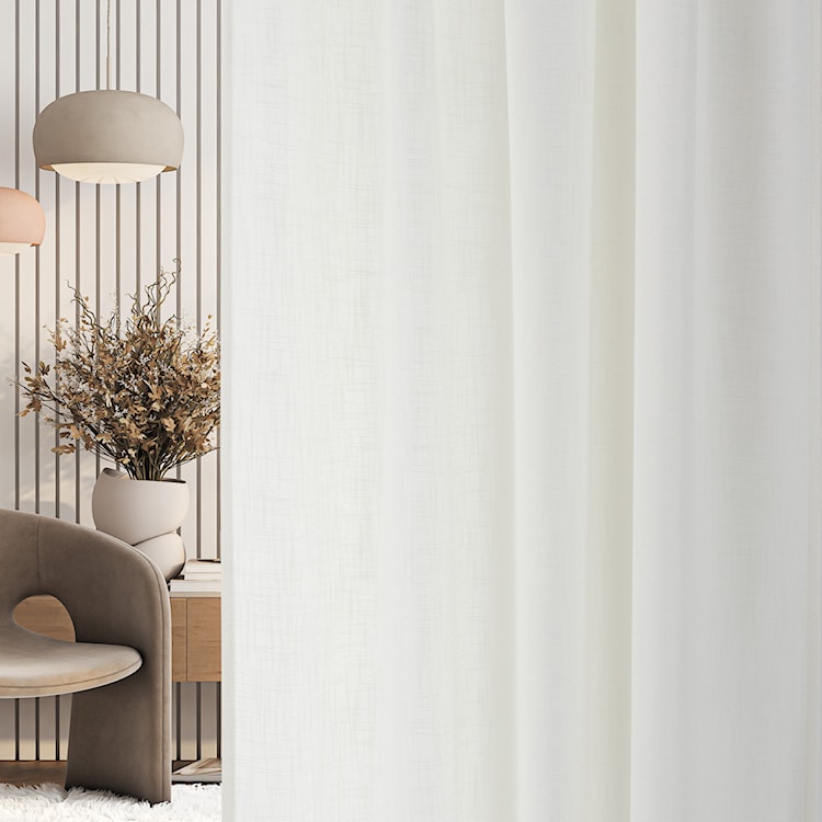 Zasłona na taśmie marszczącej Ereless 280x140 cm ecru  - zdjęcie 4