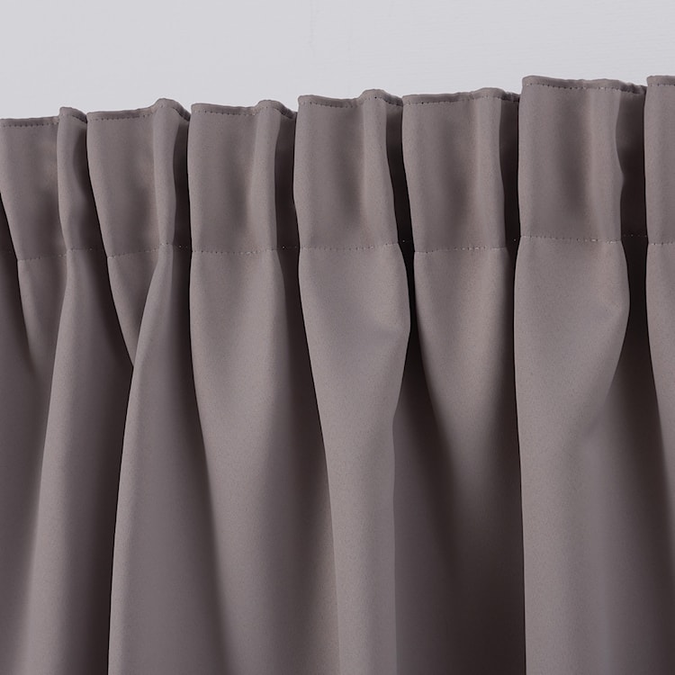 Zasłona zaciemniająca na taśmie marszczącej Ereless 280x140 cm szara  - zdjęcie 5