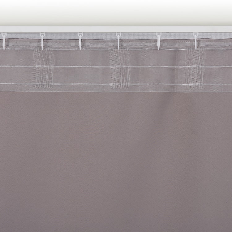 Zasłona zaciemniająca na taśmie marszczącej Ereless 280x140 cm szara  - zdjęcie 9