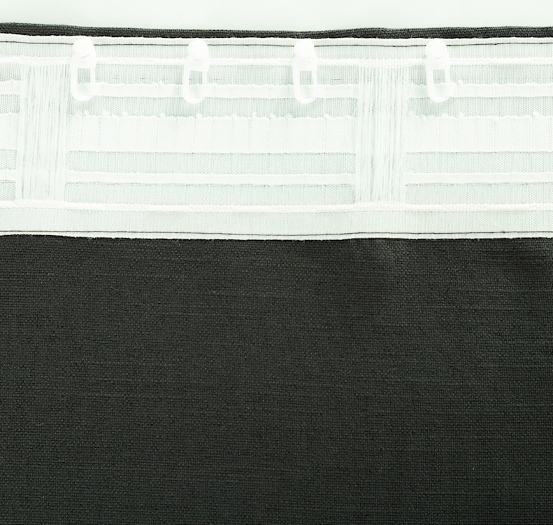 Zasłona na taśmie marszczącej Basic 280x140 cm bazaltowa  - zdjęcie 5