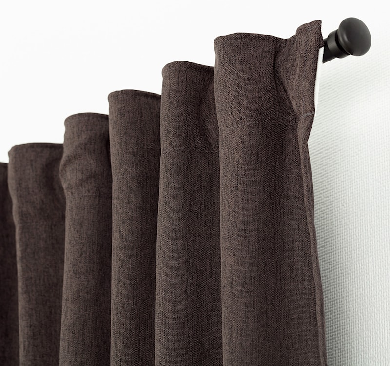 Zasłona na taśmie marszczącej Basic 300x140 cm szarobrązowa  - zdjęcie 4