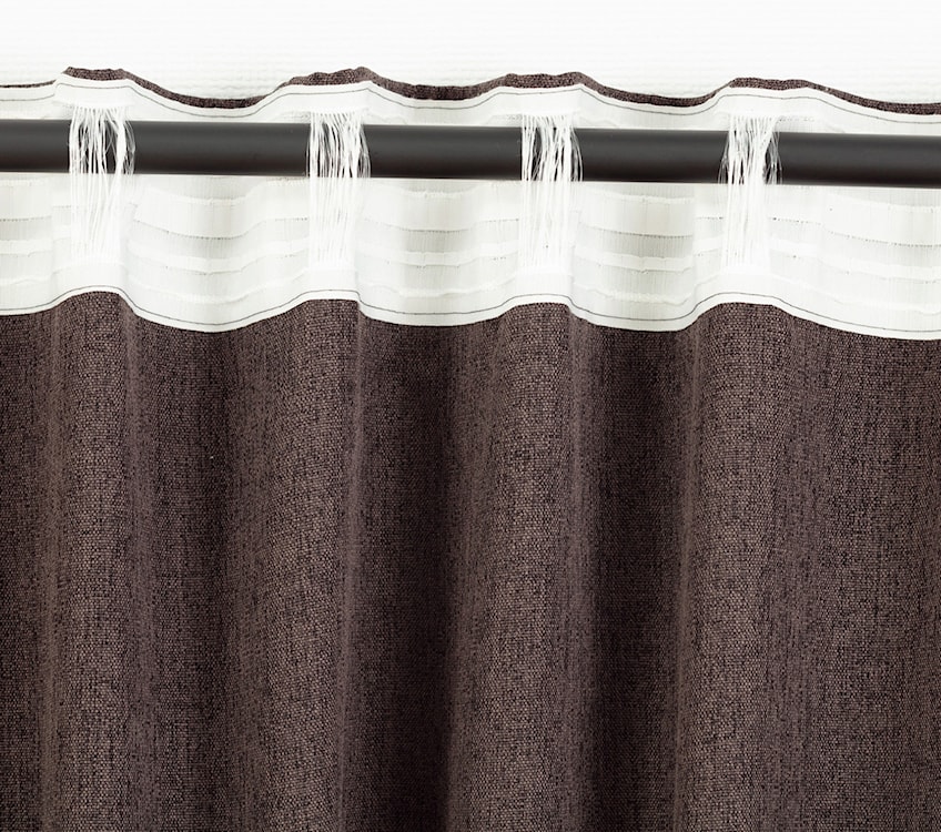 Zasłona na taśmie marszczącej Basic 300x140 cm szarobrązowa  - zdjęcie 6