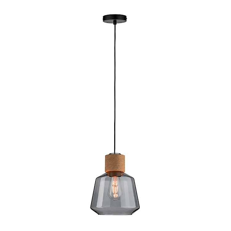 Lampa sufitowa nowoczesna Nibbler z dymionym kloszem średnica 20,8 cm