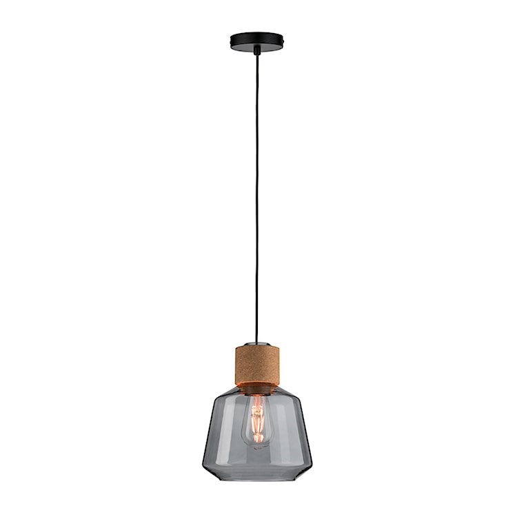 Lampa sufitowa nowoczesna Nibbler z dymionym kloszem średnica 20,8 cm 