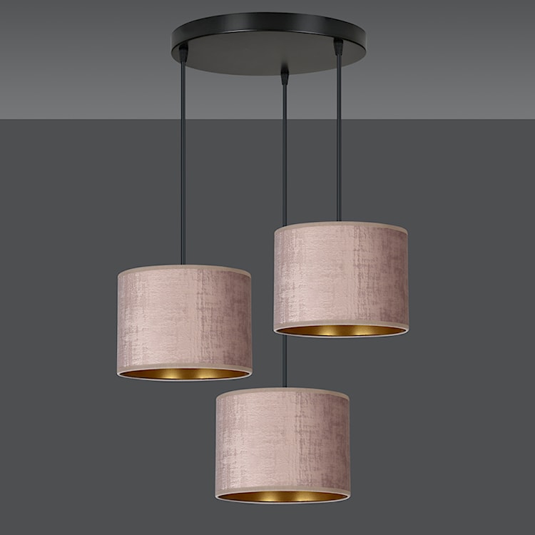 Lampa wisząca Hellid x3 asymetryczna średnica 50 cm różowa  - zdjęcie 4