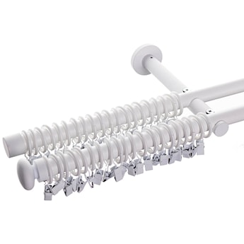Karnisz Modern 200 cm podwójny biały