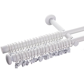 Karnisz Modern 240 cm podwójny biały