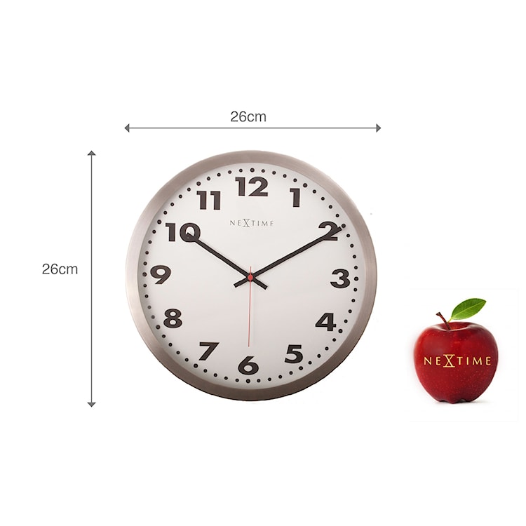 Zegar ścienny Arabic 25 cm biało-brązowy  - zdjęcie 7