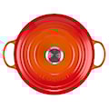 Le Creuset - Garnek żeliwny Signature La Marmite 26 cm pomarańczowy  - zdjęcie 2