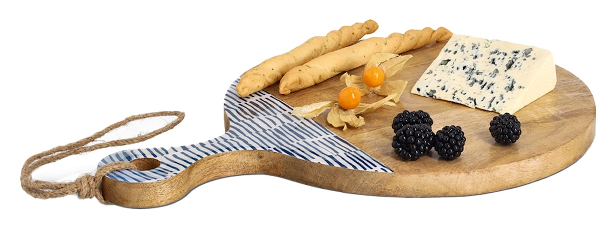 Deska do krojenia Cherrey drewno mango niebieska  - zdjęcie 3