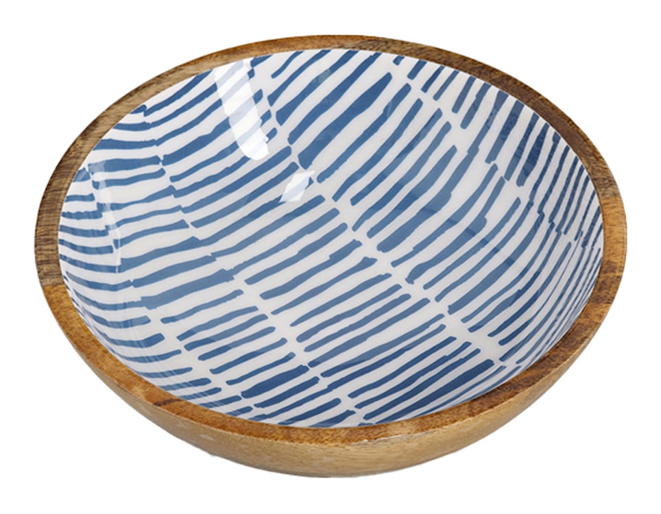 Miska Cherrey 20x6 cm drewno mango niebieska  - zdjęcie 3