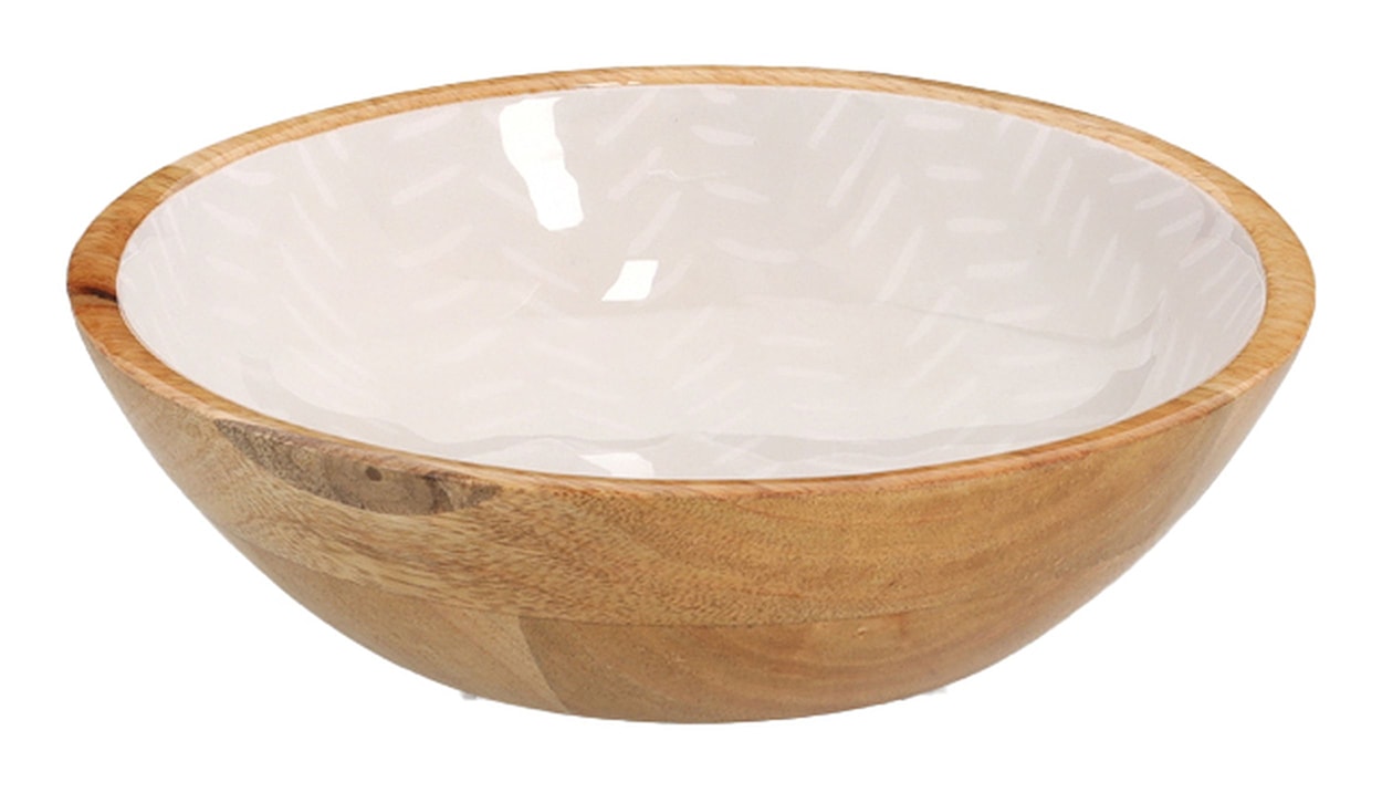 Miska Cherrey 20x6 cm drewno mango beżowa  - zdjęcie 2