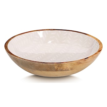 Miska Cherrey 25x5 cm drewno mango beżowa