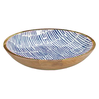 Miska Cherrey 30x6 cm drewno mango niebieska