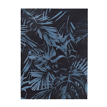 Dywan łatwoczyszczący Dschubba niebieski liście 160x230 cm