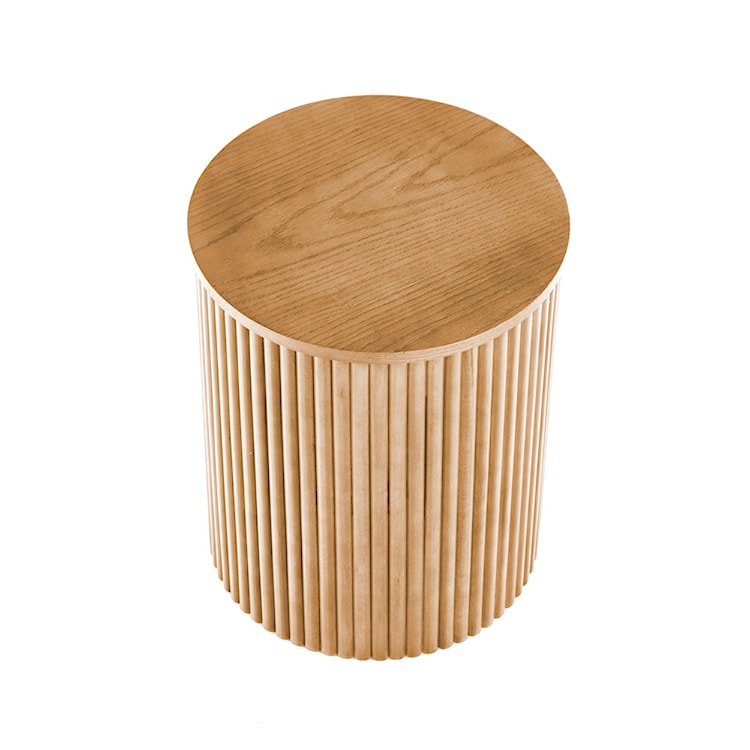 Stolik kawowy Rastinver średnica 40 cm naturalny  - zdjęcie 2