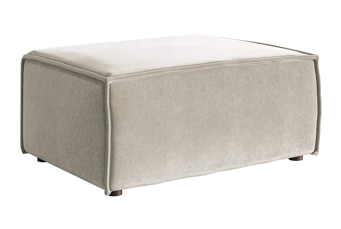 Pufa Copertino 65x90 cm jasnobeżowa welur hydrofobowy  - zdjęcie 3