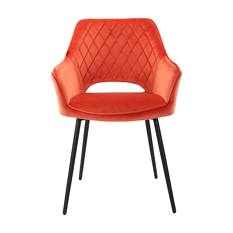 Krzesło tapicerowane z podłokietnikami Meriva pomarańczowe  - zdjęcie 7