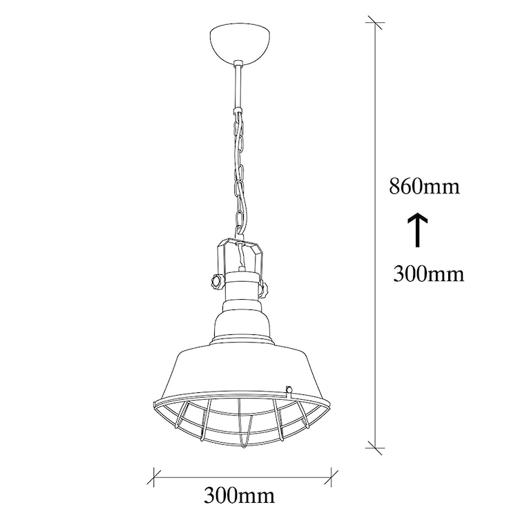 Lampa sufitowa Ardulace industrialna średnica 30 cm czarna  - zdjęcie 5