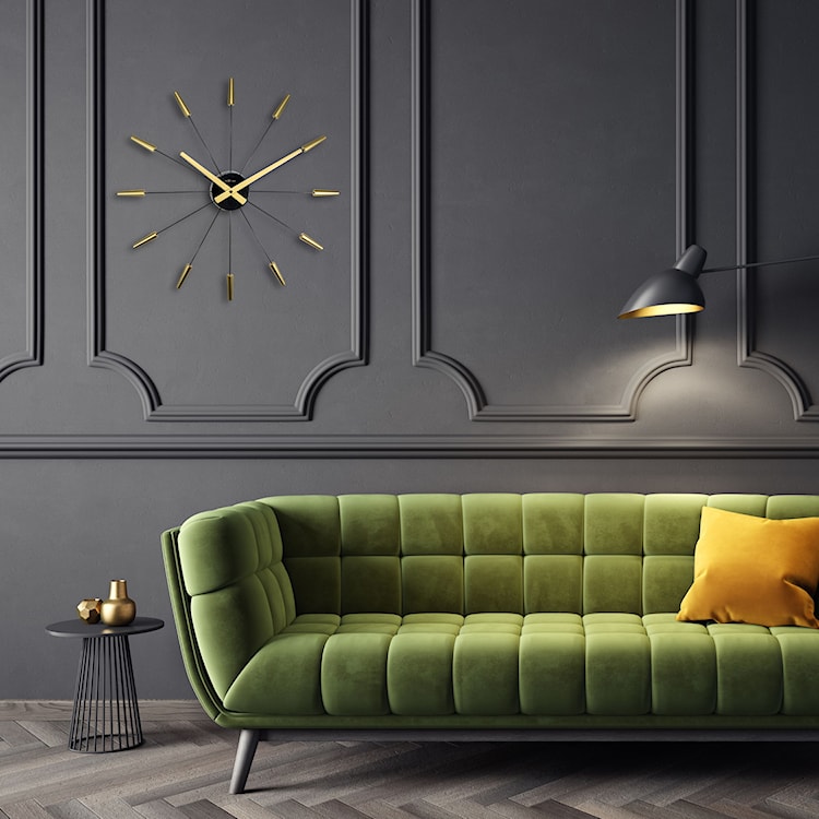 Zegar ścienny Plug Inn 58 cm złoto-czarny  - zdjęcie 3
