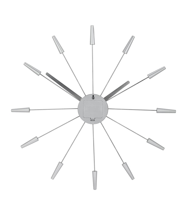 Zegar ścienny Plug Inn 58 cm srebrny  - zdjęcie 10