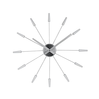 Zegar ścienny Plug Inn 58 cm srebrny