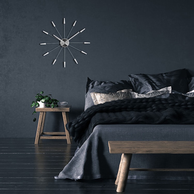 Zegar ścienny Plug Inn 58 cm srebrny  - zdjęcie 4