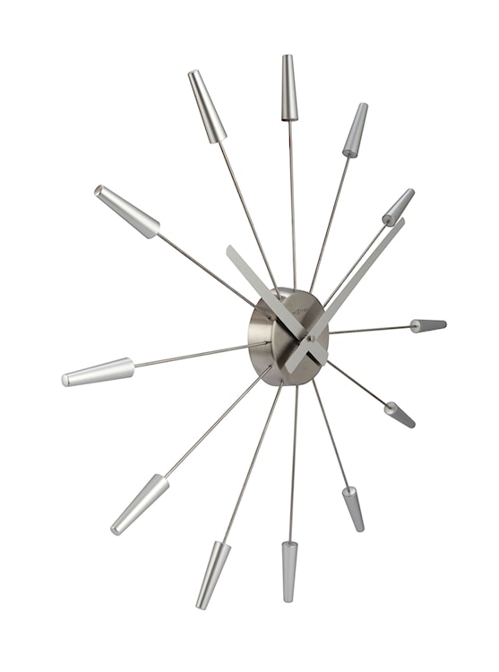 Zegar ścienny Plug Inn 58 cm srebrny  - zdjęcie 5