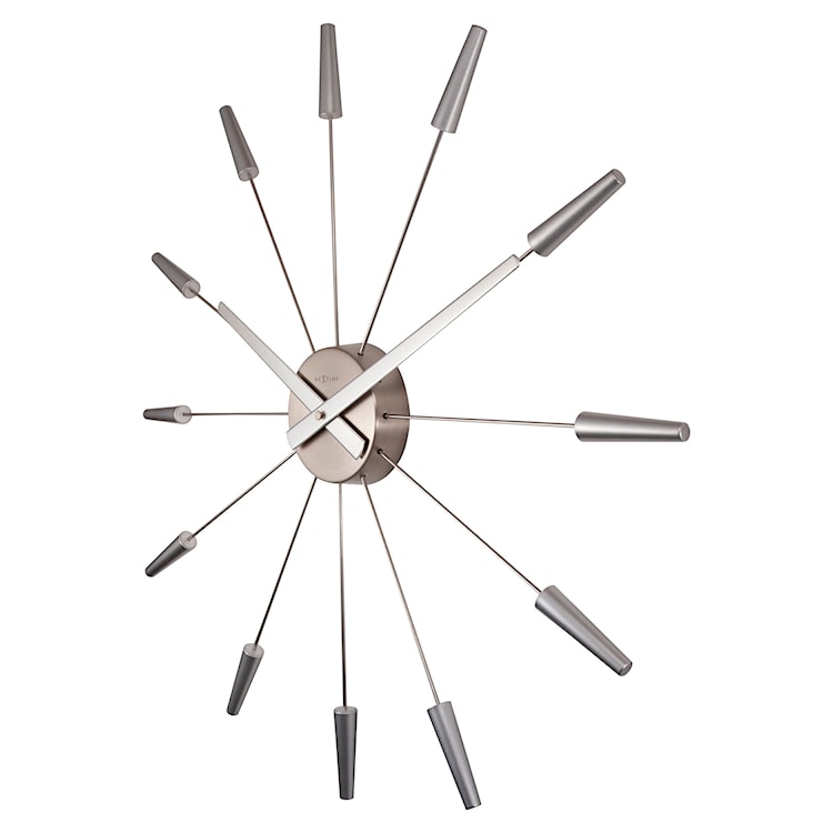 Zegar ścienny Plug Inn 58 cm srebrny  - zdjęcie 6
