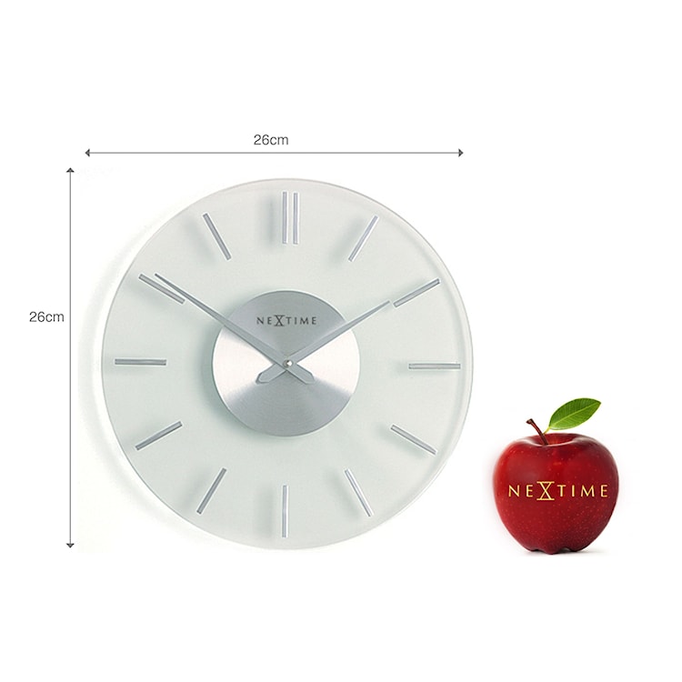 Zegar ścienny Stripe 26 cm srebrny  - zdjęcie 7