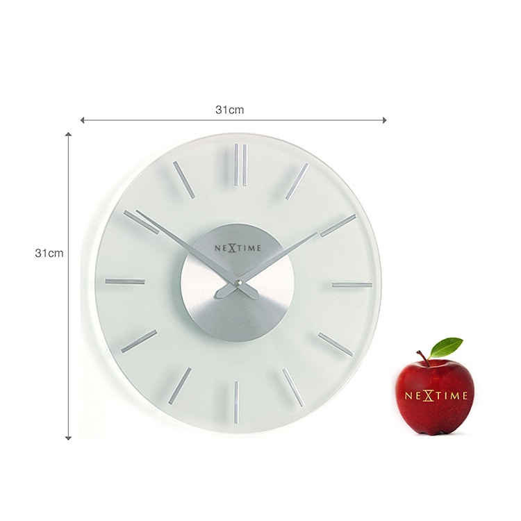 Zegar ścienny Stripe 31 cm srebrny  - zdjęcie 4