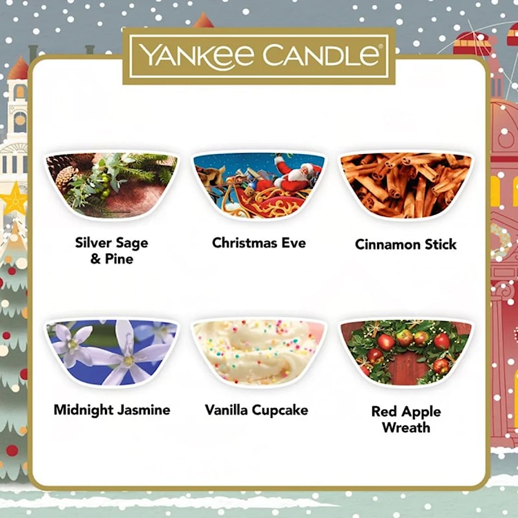 Zestaw prezentowy Yankee Candle Passport To The Holidays kominek i 12 wosków  - zdjęcie 5