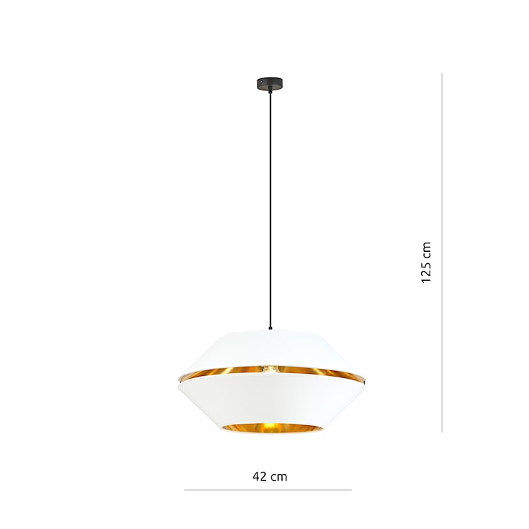 Lampa wisząca Catnes biało-złota  - zdjęcie 4