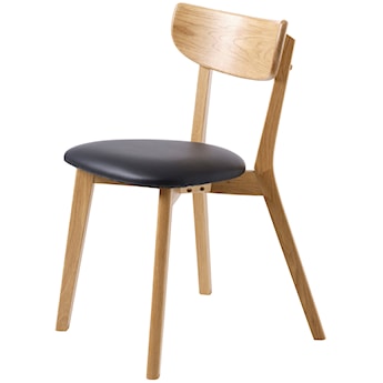 Krzesło drewniane Pedrose naturalny dąb/czarny