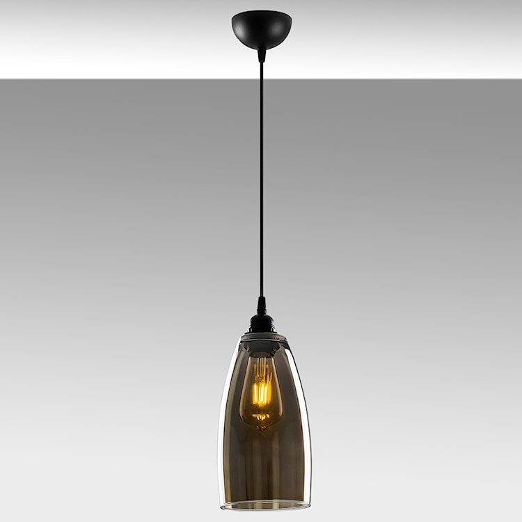Lampa sufitowa Communis średnica 13 cm ciemne szkło  - zdjęcie 5
