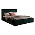 Łóżko tapicerowane 160x200 cm Wolte z pojemnikiem zielone welur
