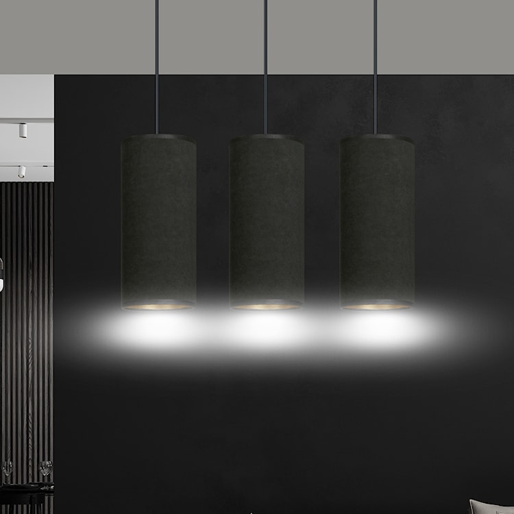 Lampa wisząca Bonett x3 50 cm czarna  - zdjęcie 3
