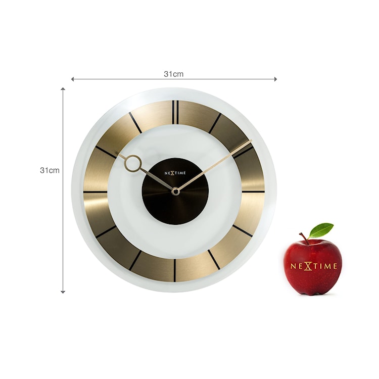 Zegar ścienny Retro 31 cm złoty  - zdjęcie 6