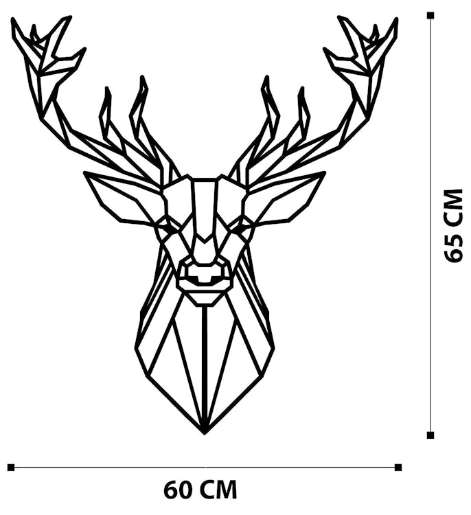 Ozdoba ścienna Haugats 65x60 cm jeleń  - zdjęcie 7