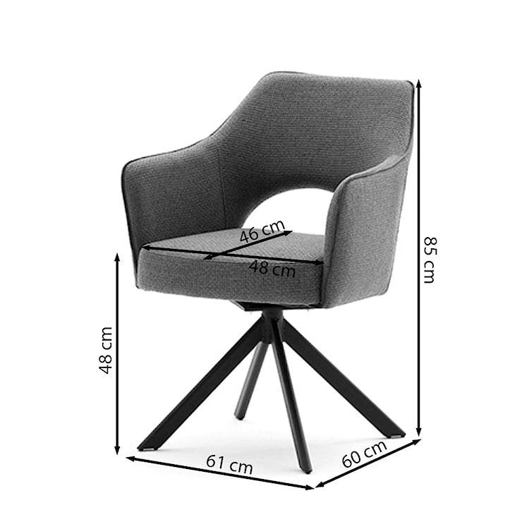 Krzesło obrotowe Sailine brązowe/srebrny  - zdjęcie 3