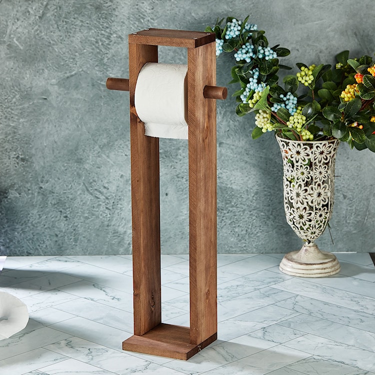 Stojak na papier toaletowy Fullion 61 cm drewniany  - zdjęcie 3